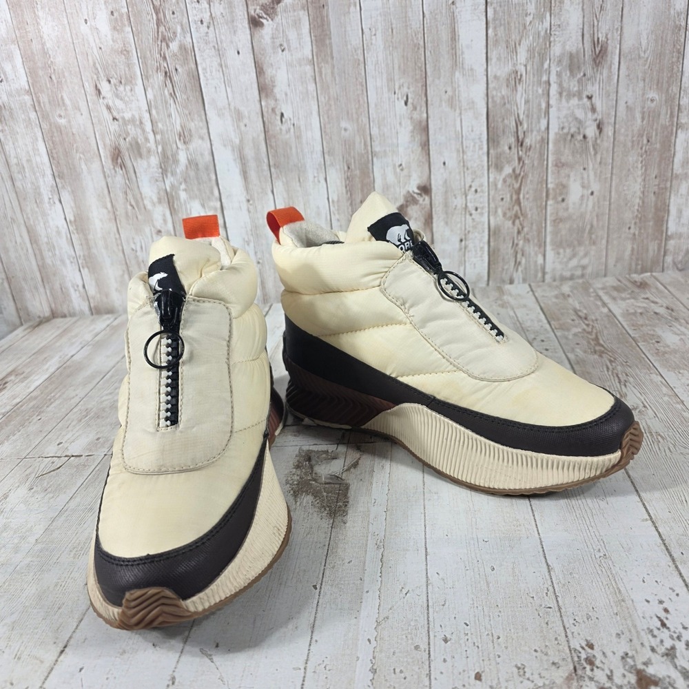 Sorel Kinetic Impact NXT Puffy Zip Waterproof Boots Cream Brown NL4943-191 7.5 - Picture 4 of 8